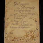 Hand painted quote with texture