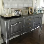 Brushed silver painted sideboard